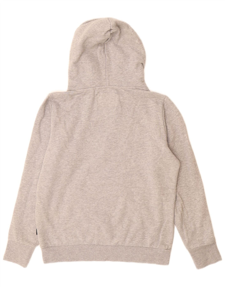 SUPERDRY Jersey con capucha gráfica para mujer Reino Unido 44 Algodón moteado gris grande