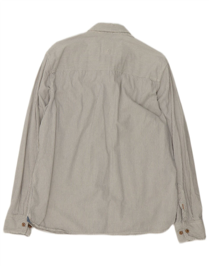 Camisa de hombre Fat Face Mediana de algodón con rayas diplomáticas blancas