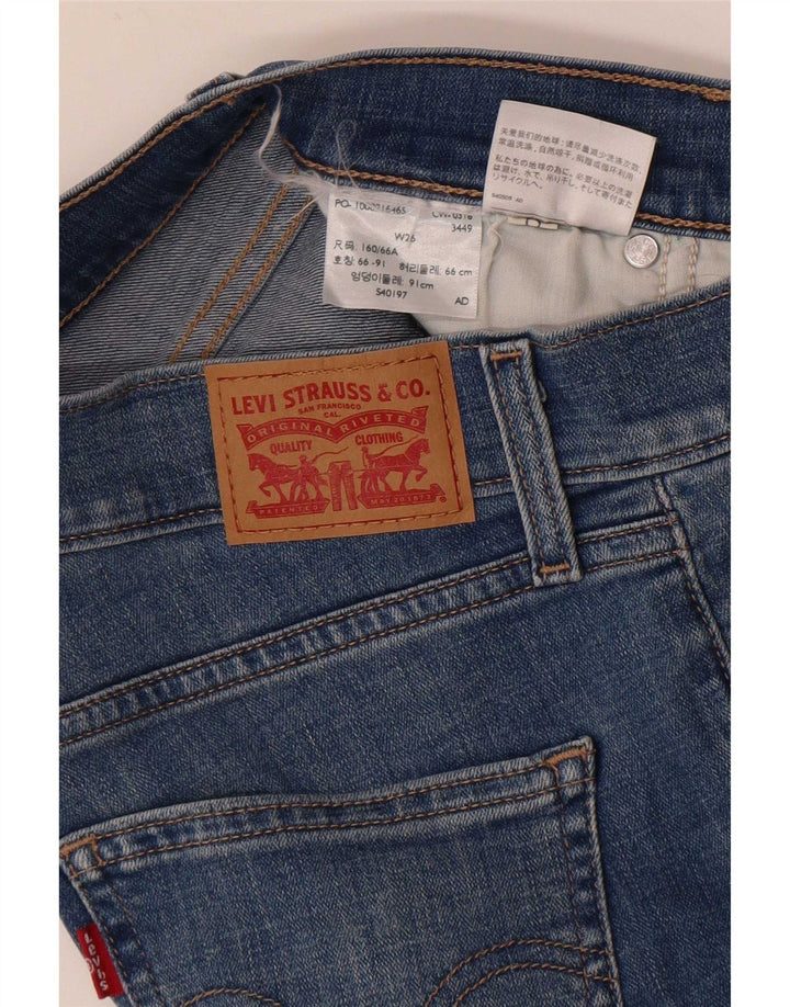 Levi's Shorts De Mezclilla Desgastados Para Mujer W26 Small Blue