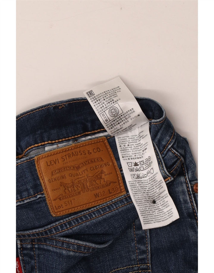 Levi's Hombre 511 Slim Jeans W32 L30 Algodón Azul