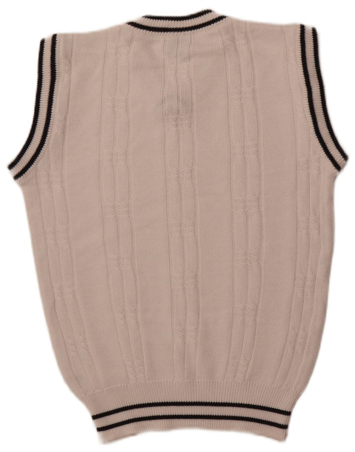 FISHBONE Mens Vest Tank Top Small White Cotton