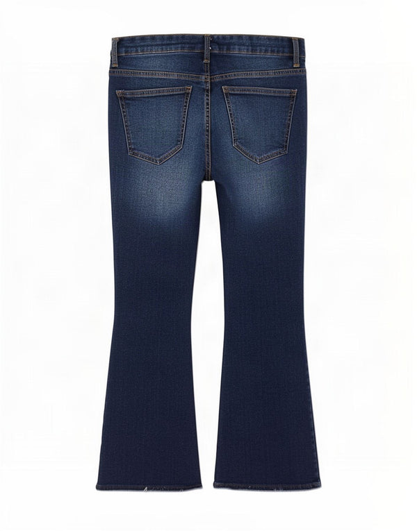Zara Mujer Crop Bootcut Jeans EU 38 Small W28 L25 Azul