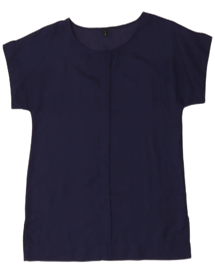 BENETTON Vestido túnica para mujer UK 44 Azul marino mediano