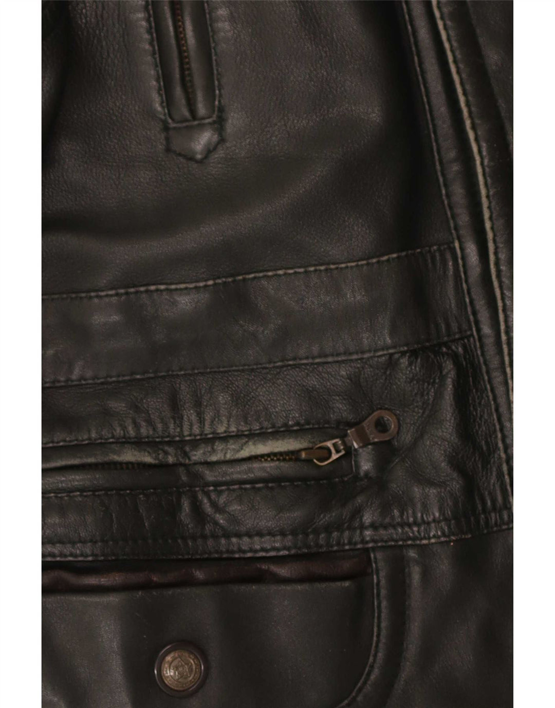 Shelter Bay Abrigo de cuero para hombre Reino Unido 38 Mediano Negro