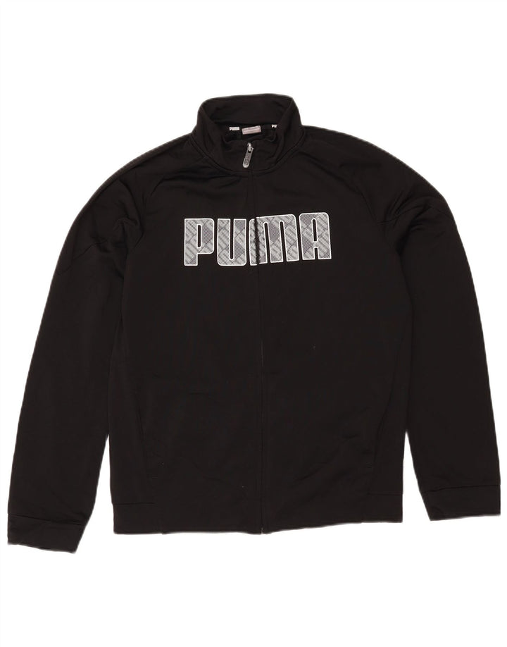 Puma Chaqueta de chándal gráfica para niños 13-14 años Negro Poliéster