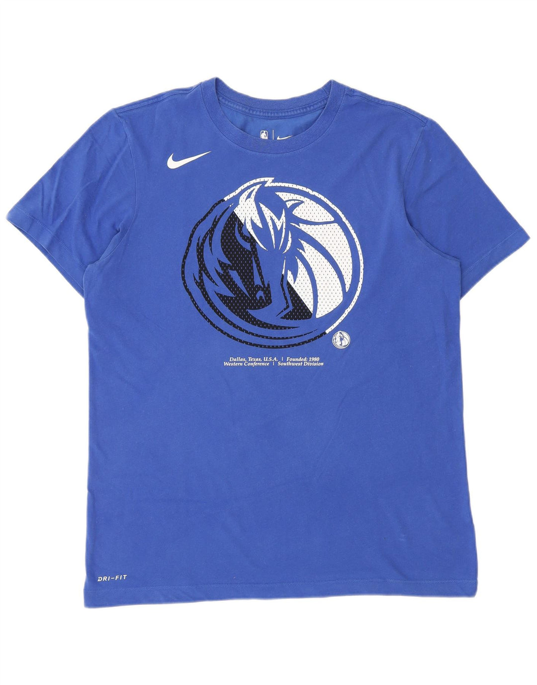 Camiseta NIKE Dallas Mavericks con gráfico para hombre, color azul medio