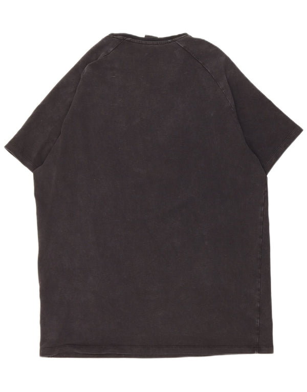 Hugo Boss Hombre Camiseta Gráfica Top Grande Lyocell Negro