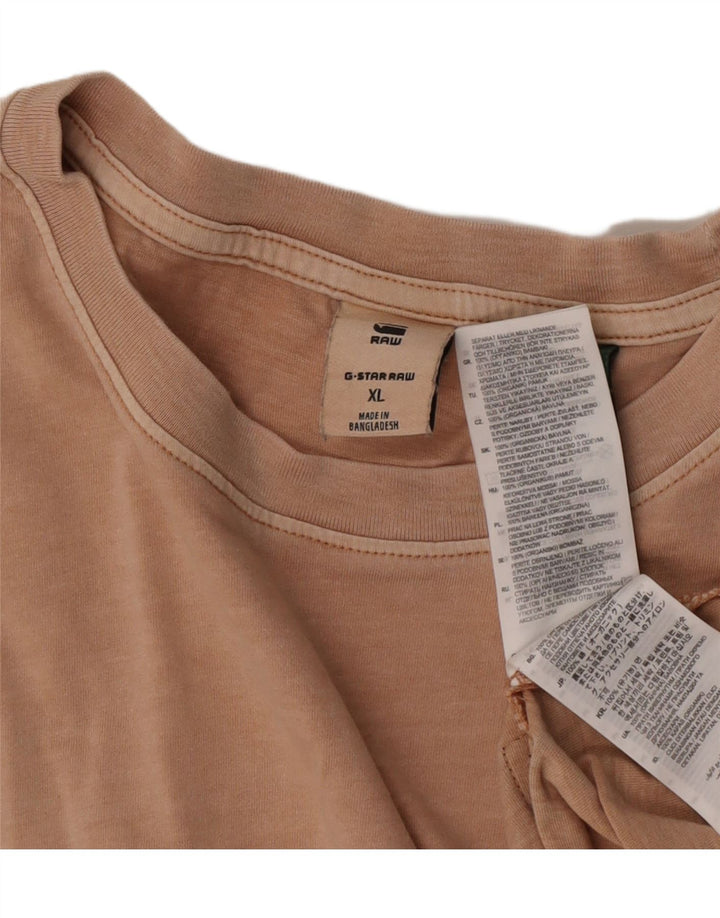 G-Star Hombre Camiseta Top XL Algodón Beige