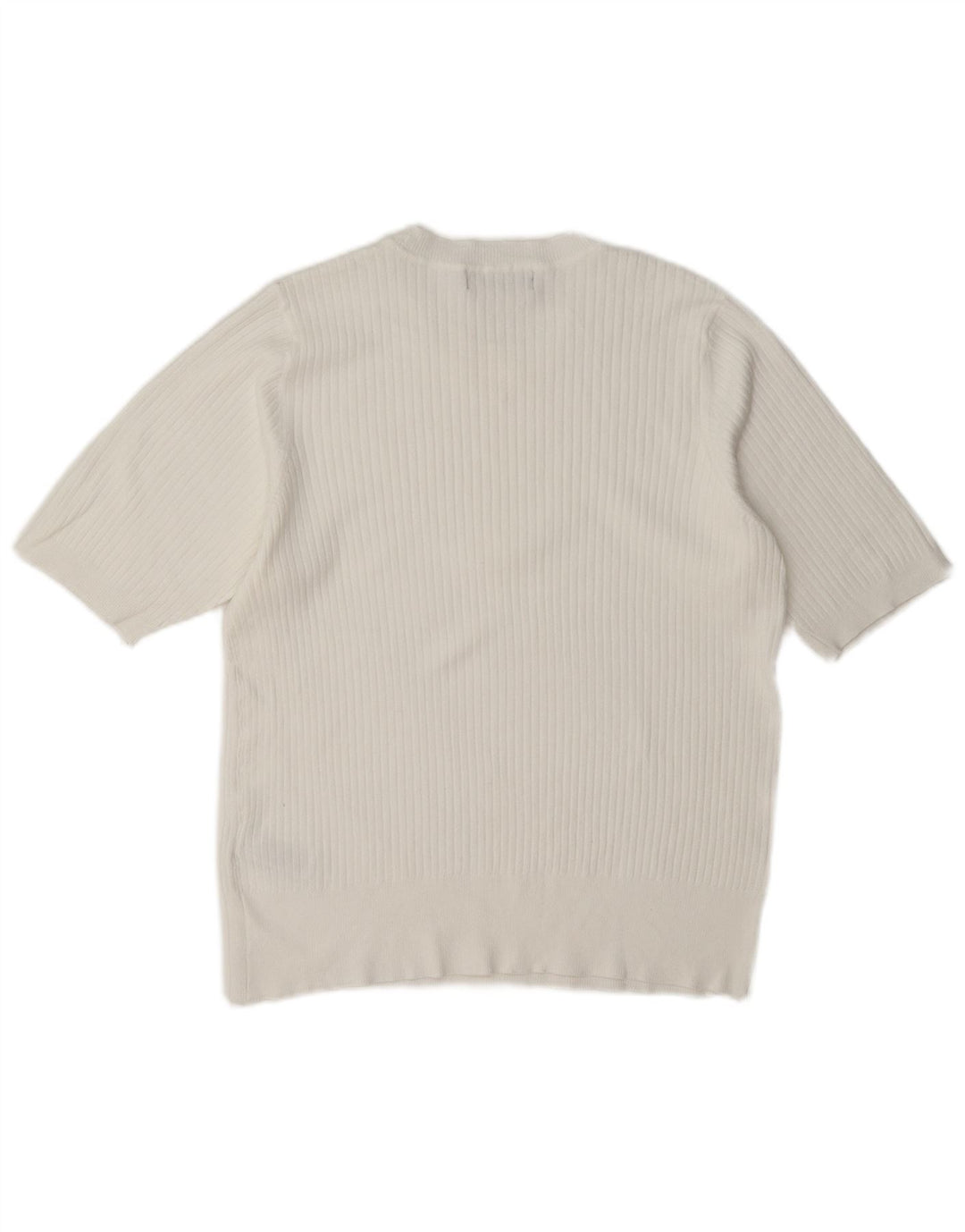 Marks & Spencer Blusa de manga corta para mujer UK 44 Viscosa blanca mediana