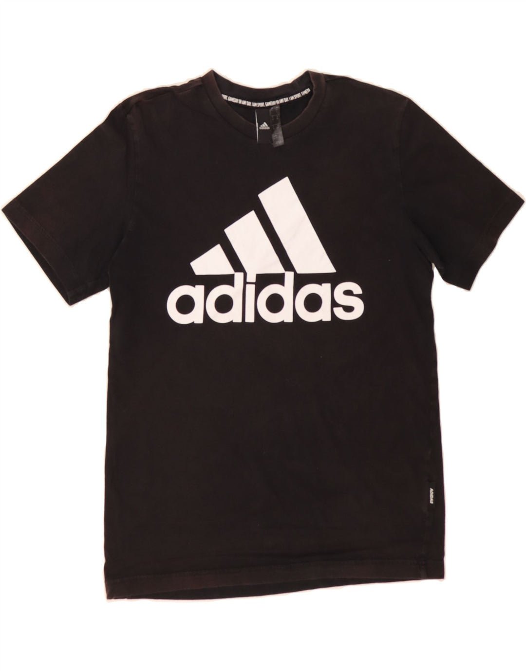 ADIDAS Mens Graphic T-Shirt Top XS Black Vintage Adidas and Second-Hand Adidas from Messina Hembry 