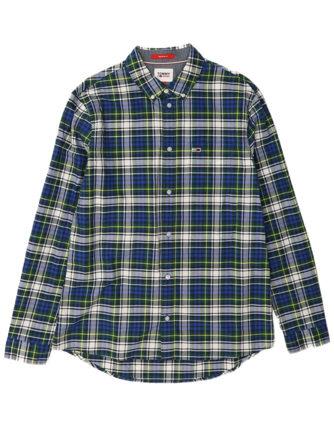 Tommy Hilfiger Camisa De Franela De Algodón A Cuadros Azul Grande | Hombre
