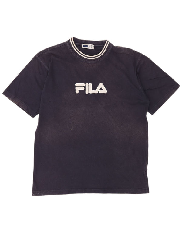 FILA Camiseta gráfica para hombre Top IT 50 Medium Azul marino Algodón