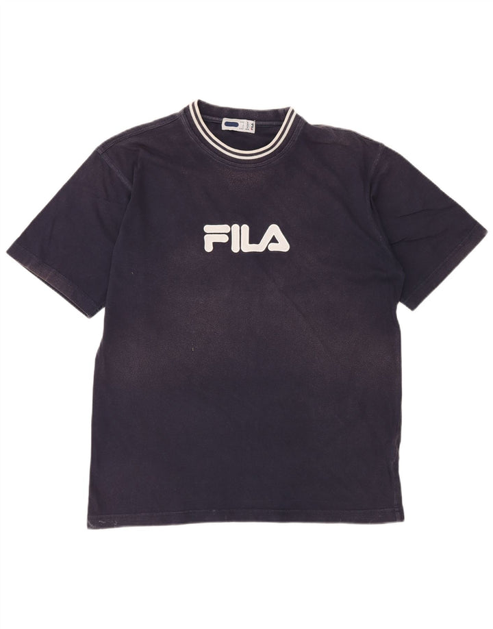 FILA Camiseta gráfica para hombre Top IT 50 Medium Azul marino Algodón