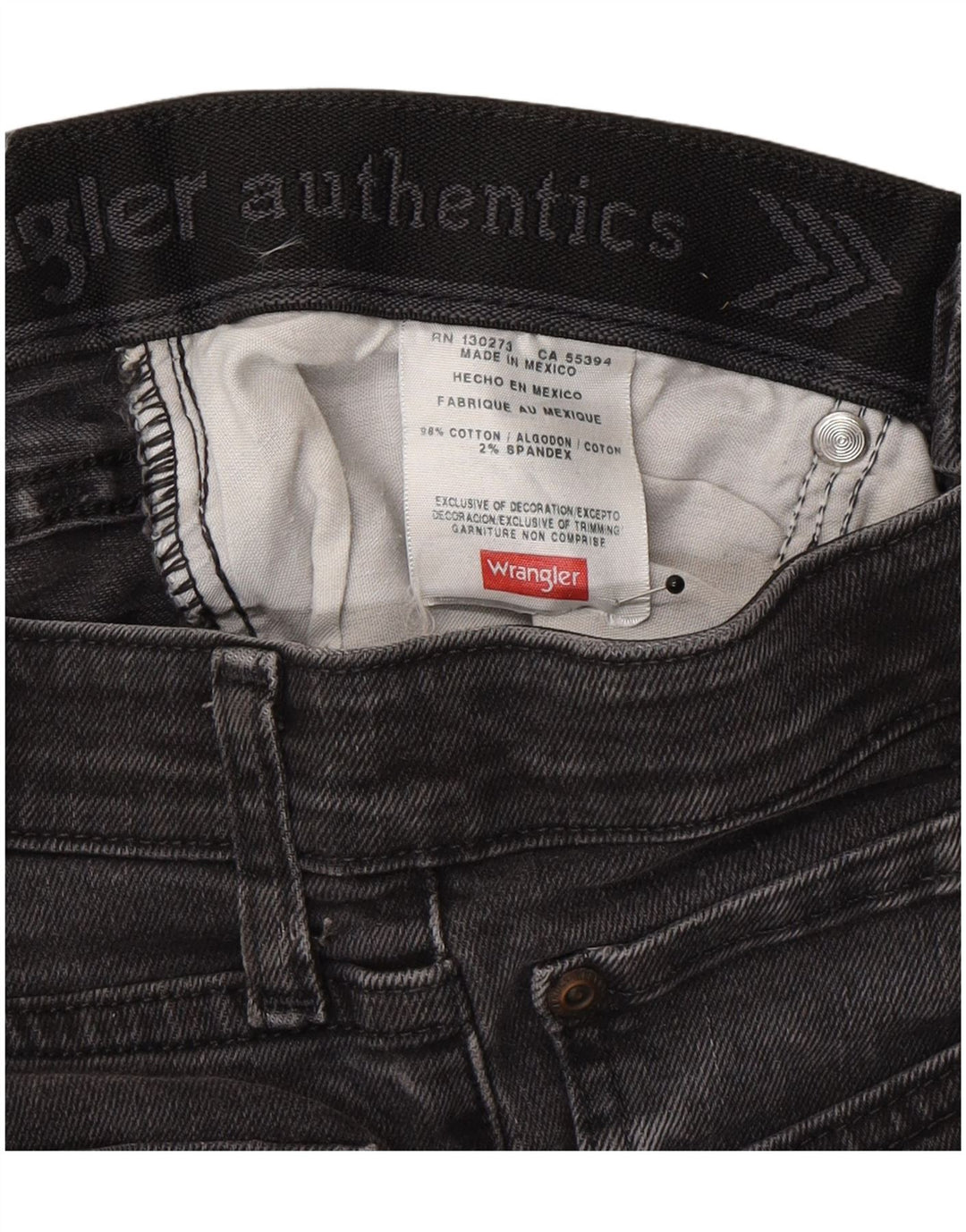 Wrangler Vaqueros rectos para hombre W28 L30 Algodón gris