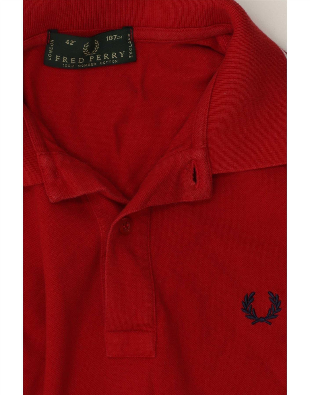 Polo Fred Perry Hombre De Algodón A Rayas Rojo Medio