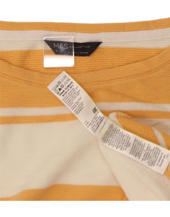 Marks & Spencer Camiseta extragrande para mujer Reino Unido 46 Grande Naranja Rayas