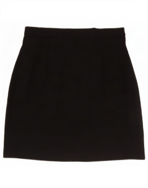 Marks & Spencer Womens Mini Skirt UK 10 Small W27 Black Viscose