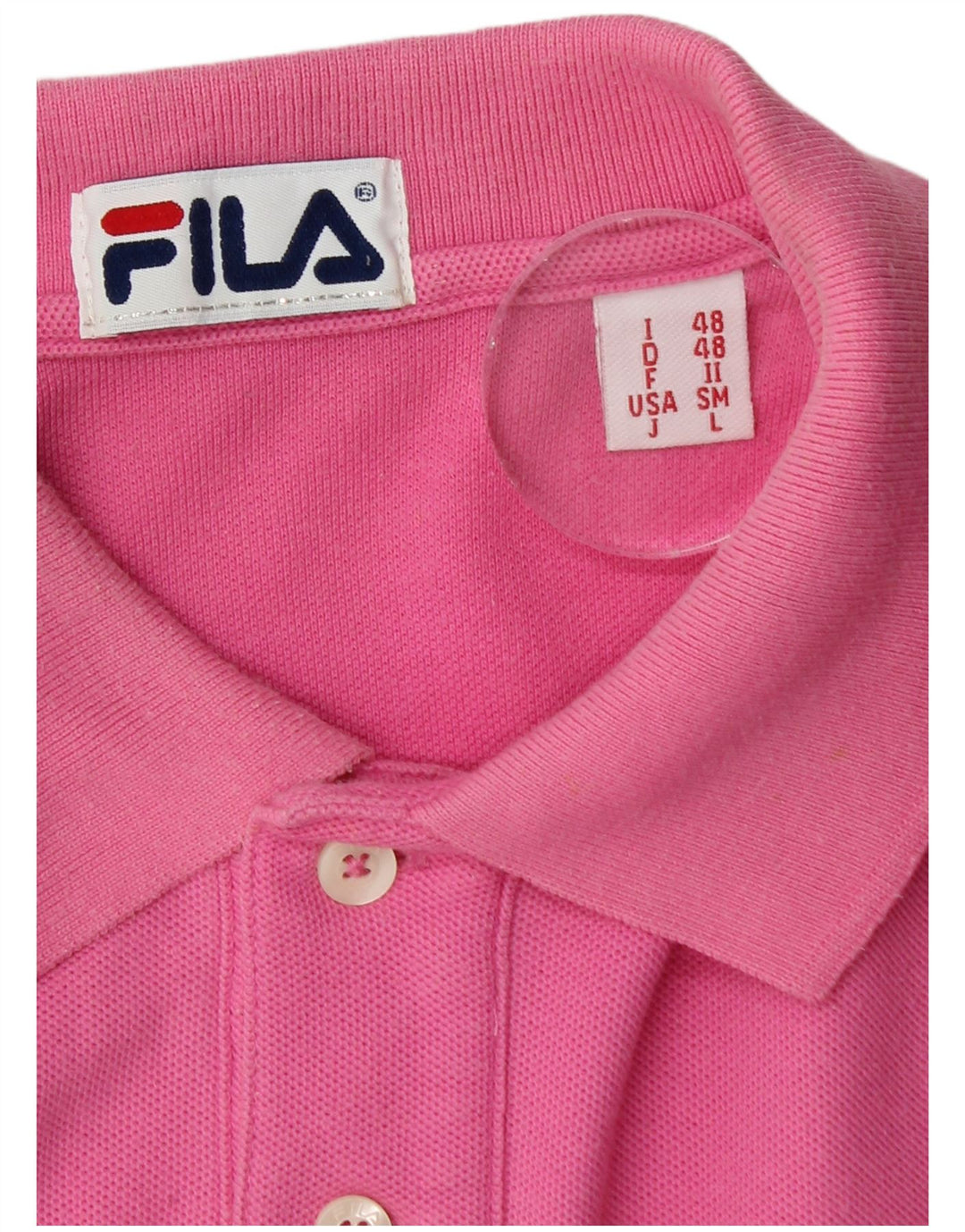 Polo Fila Hombre IT 48 Algodón Rosa Medio