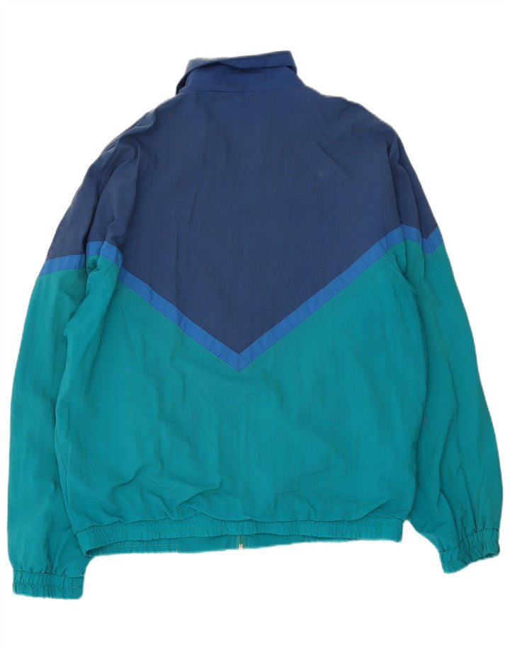 Club Hombre Chaqueta De Chándal De Corte Holgado Con Diseño Color Block En Azul Medio