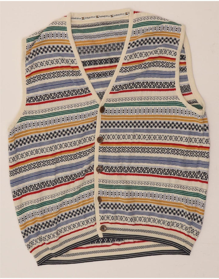 Gabriella Frattini Cárdigan para hombre suéter mediano multicolor Fair Isle