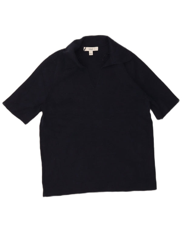 Marks & Spencer Polo para mujer UK 46 Grande Azul marino Algodón