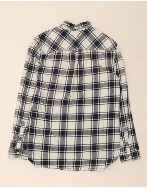 TOMMY HILFIGER Camisa de franela de ajuste regular para hombre Algodón a cuadros azul marino pequeño