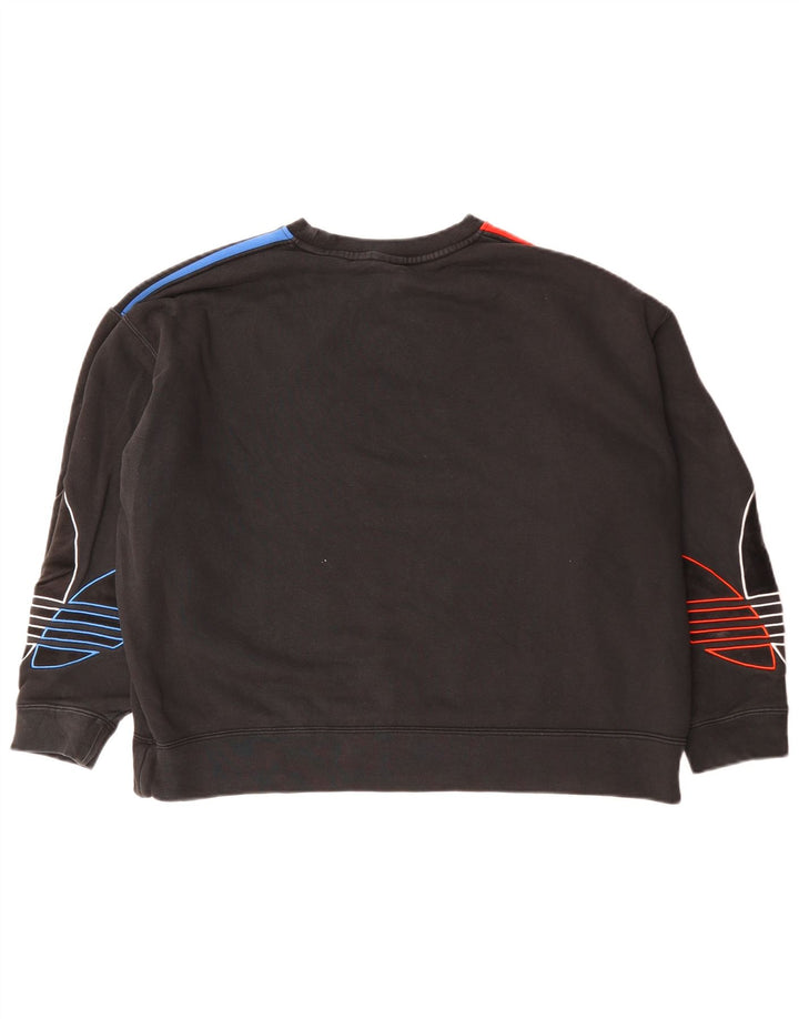 Adidas - Sudadera de tres rayas para mujer, talla 40, color negro