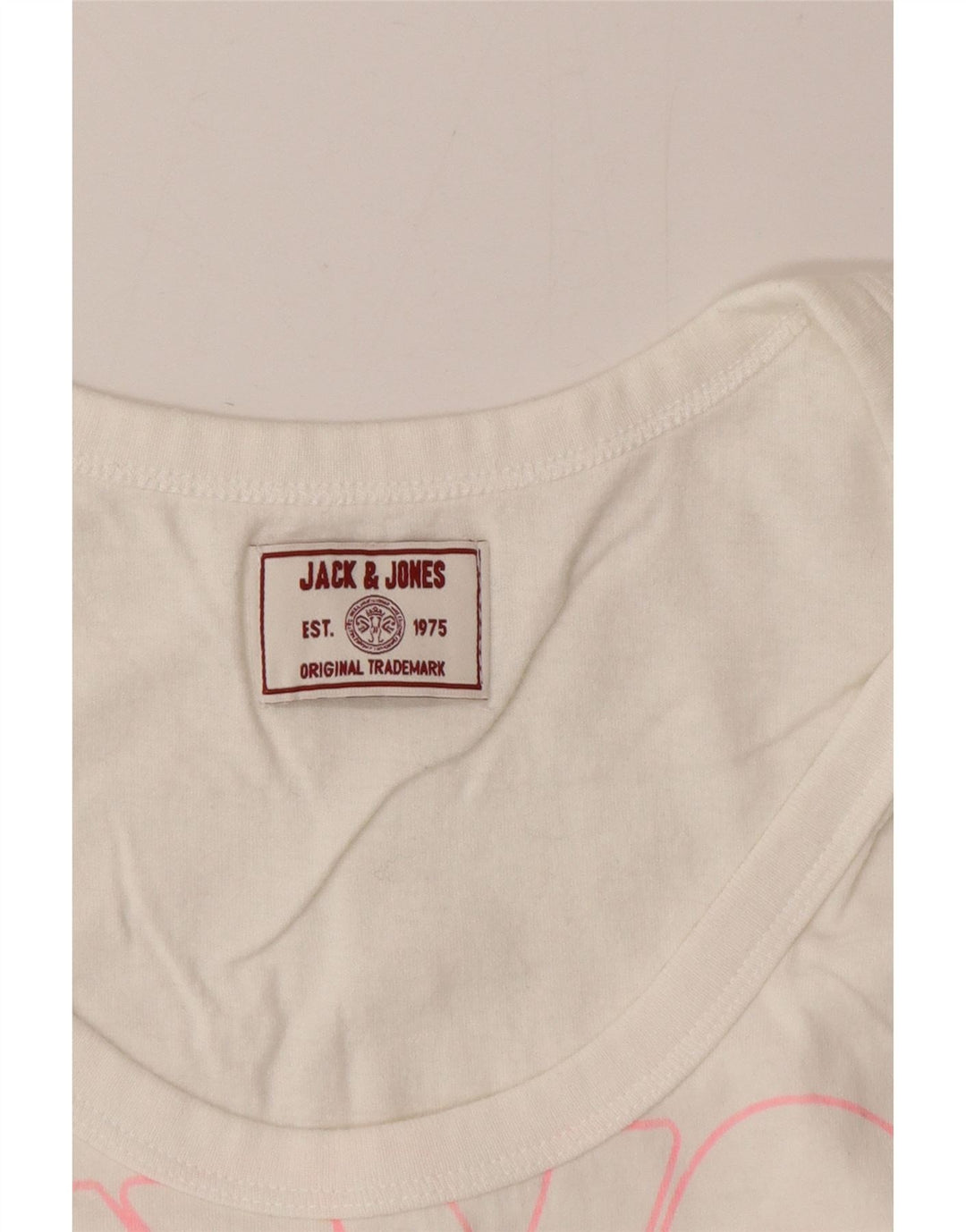 Jack & Jones Hombre Gráfico Chaleco Top Pequeño Blanco