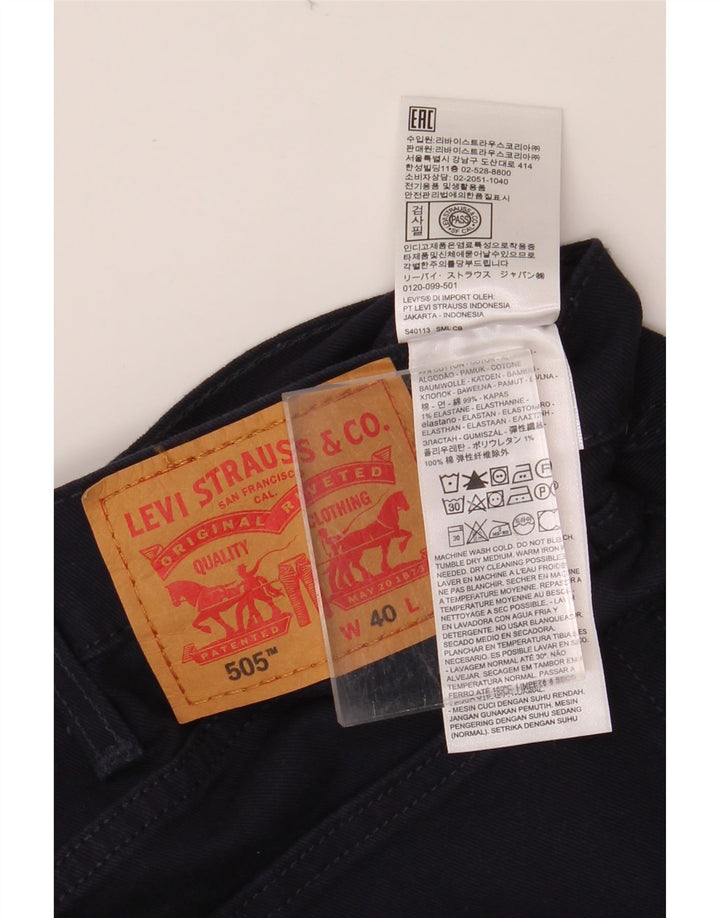 LEVI'S Mens 505 Denim Shorts W40 XL Navy Blue Cotton