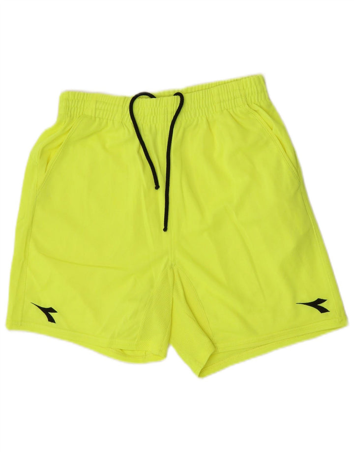 Diadora Pantalón Corto Deportivo Hombre Verde Medio Poliéster