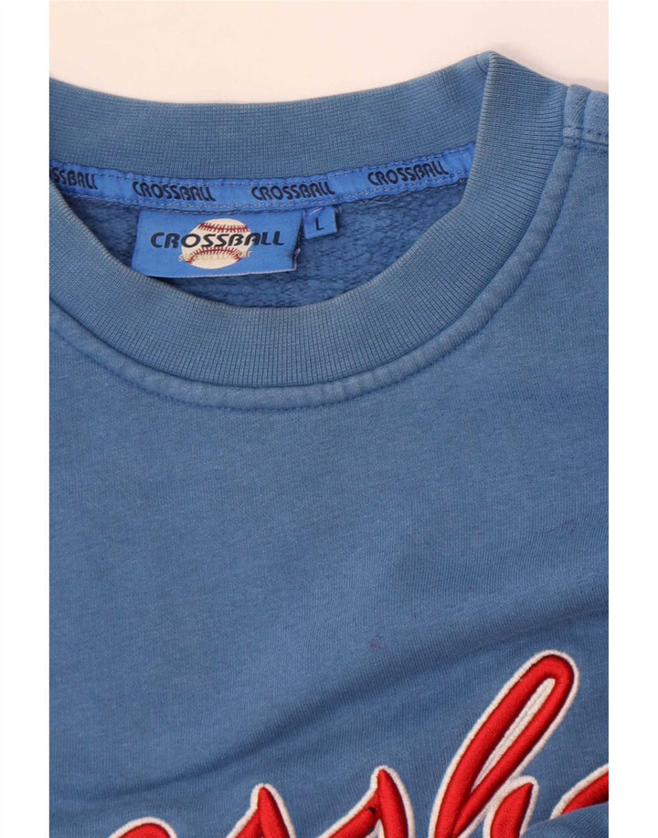 Crossball Hombre Graphic Regular Fit Sudadera Jumper Grande Algodón Azul