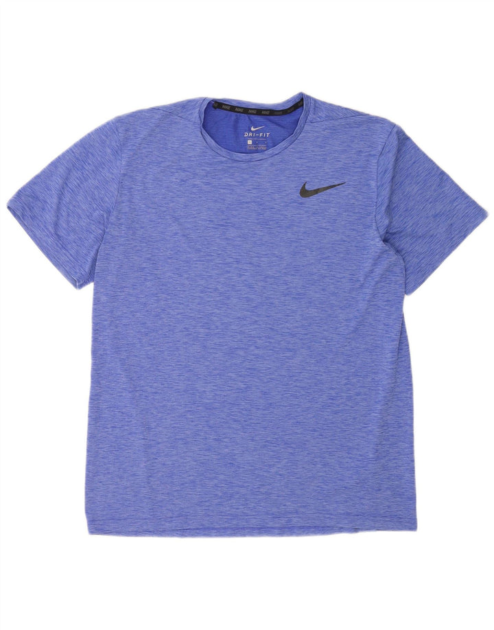 Camiseta Nike Dri Fit para hombre Top grande de poliéster moteado azul