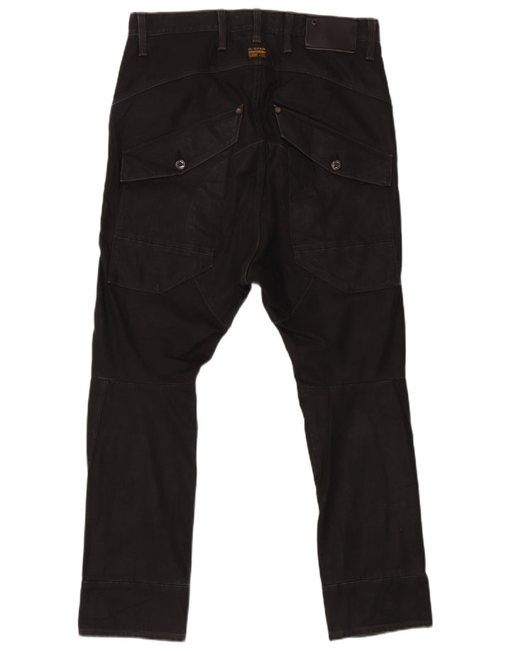 G-Star Hombre Pantalones Cargo Slim W33 L32 Algodón Negro