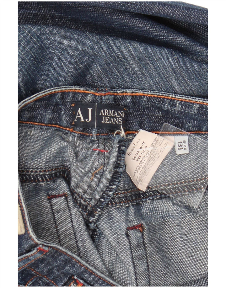 Armani Jeans Acampanados W31 L32 Azul Marino Algodón