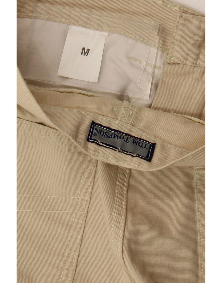 Tom Tompson Pantalones chinos rectos para hombre mediano W32 L33 algodón beige