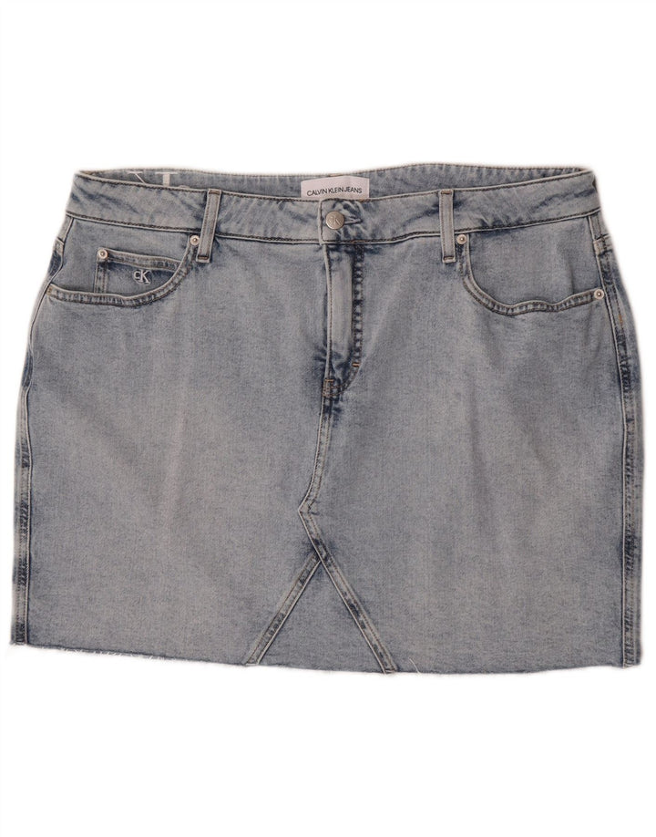 Minifalda vaquera Calvin Klein para mujer W36 L17 azul