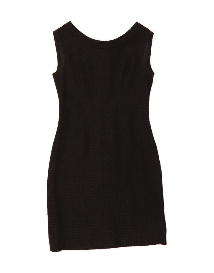 VINTAGE Womens Sleeveless Sheath Dress UK 12 Medium Black Vintage Vintage and Second-Hand Vintage from Messina Hembry 
