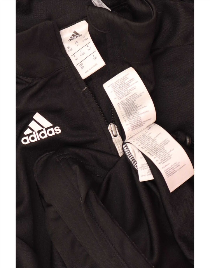 Adidas Chicos Climalite Chándal Top Chaqueta 9-10 Años Negro Poliéster