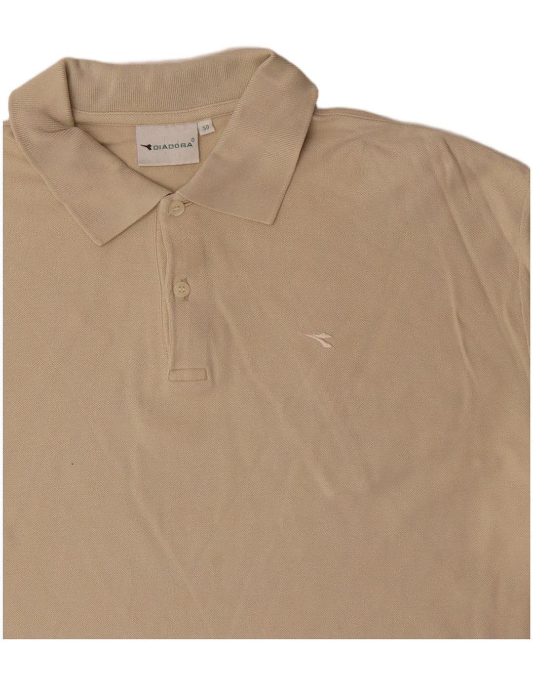 DIADORA Polo Manga Larga Hombre IT 50 Algodón Beige Medio