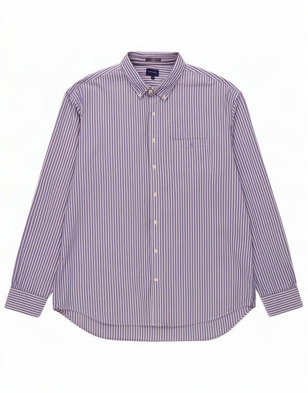Camisa Gant para hombre talla 49/50 19 3/4 4XL Algodón a rayas azules