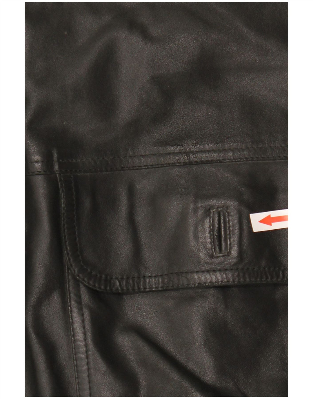 Chaqueta de cuero vintage para hombre IT 48 Medio Negro