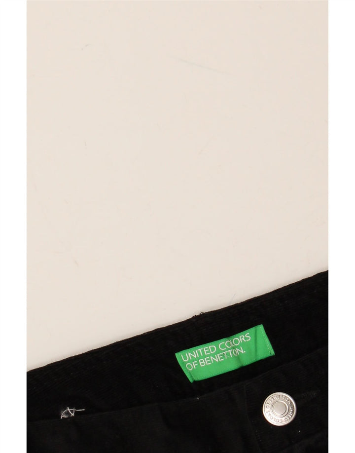 BENETTON Pantalón Recto De Pana Mujer W30 L27 Black Classic