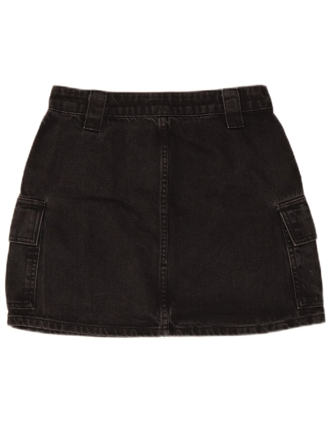 TOPSHOP Minifalda vaquera estilo cargo para mujer UK 8 Small W26 Algodón negro