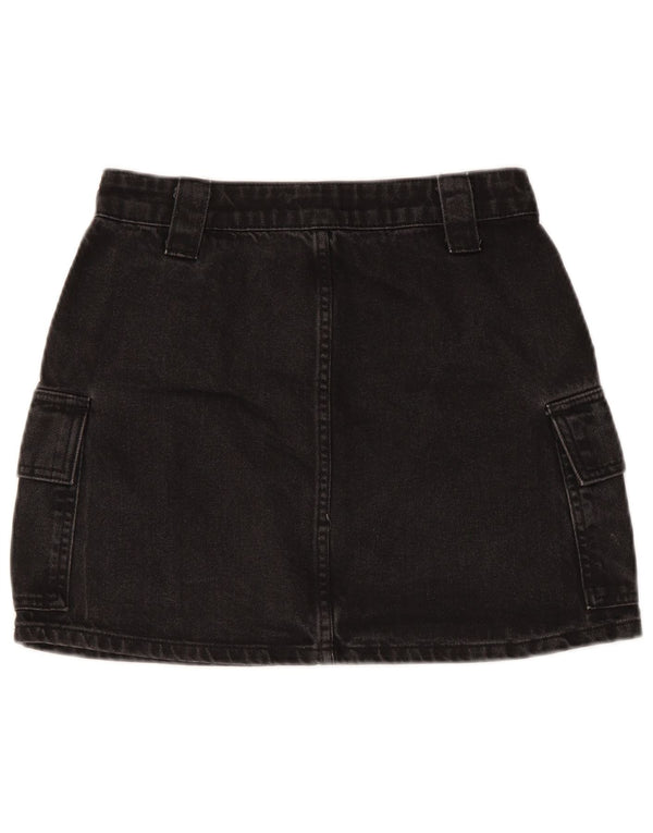 TOPSHOP Minifalda vaquera estilo cargo para mujer UK 8 Small W26 Algodón negro