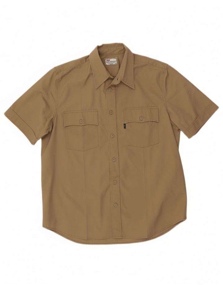 Camisa Levi's Hombre Manga Corta Algodón Caqui Medio