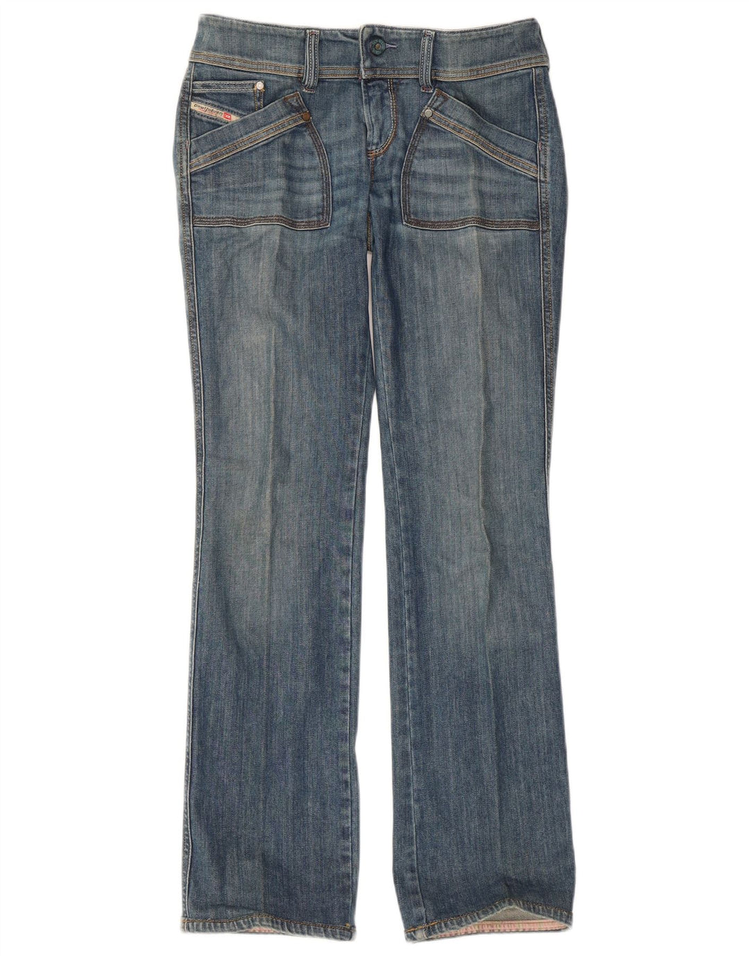 Diesel Mujer Reckfly Bootcut Jeans W27 L32 Algodón Azul