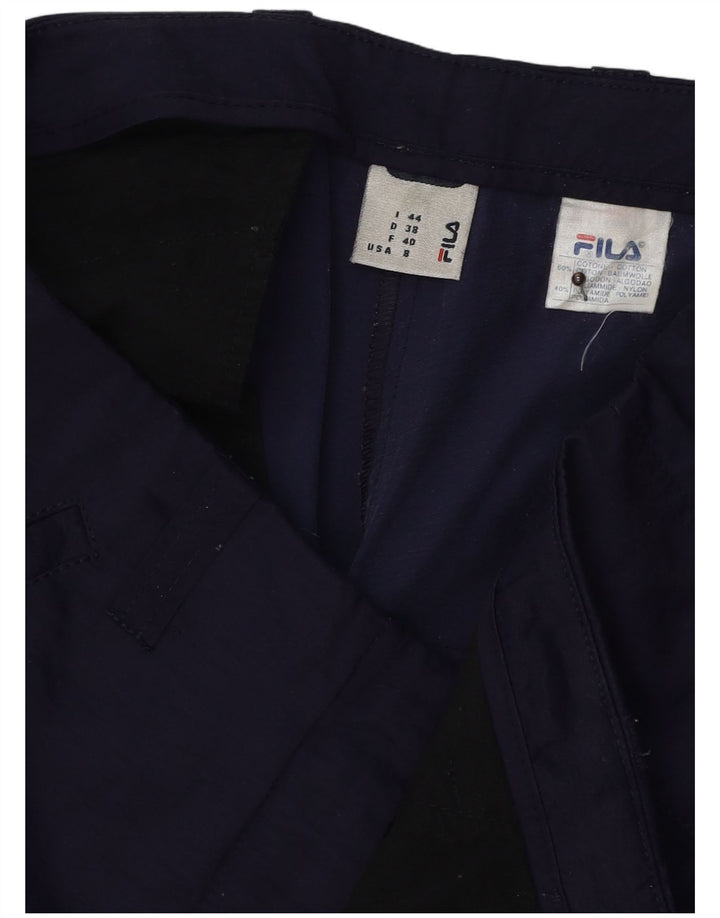 FILA Pantalones cortos chinos para mujer IT 44 Medium W30 Algodón azul marino