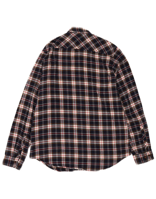 Superdry Camisa De Franela De Corte Regular Para Hombre XL De Algodón A Cuadros Azul Marino