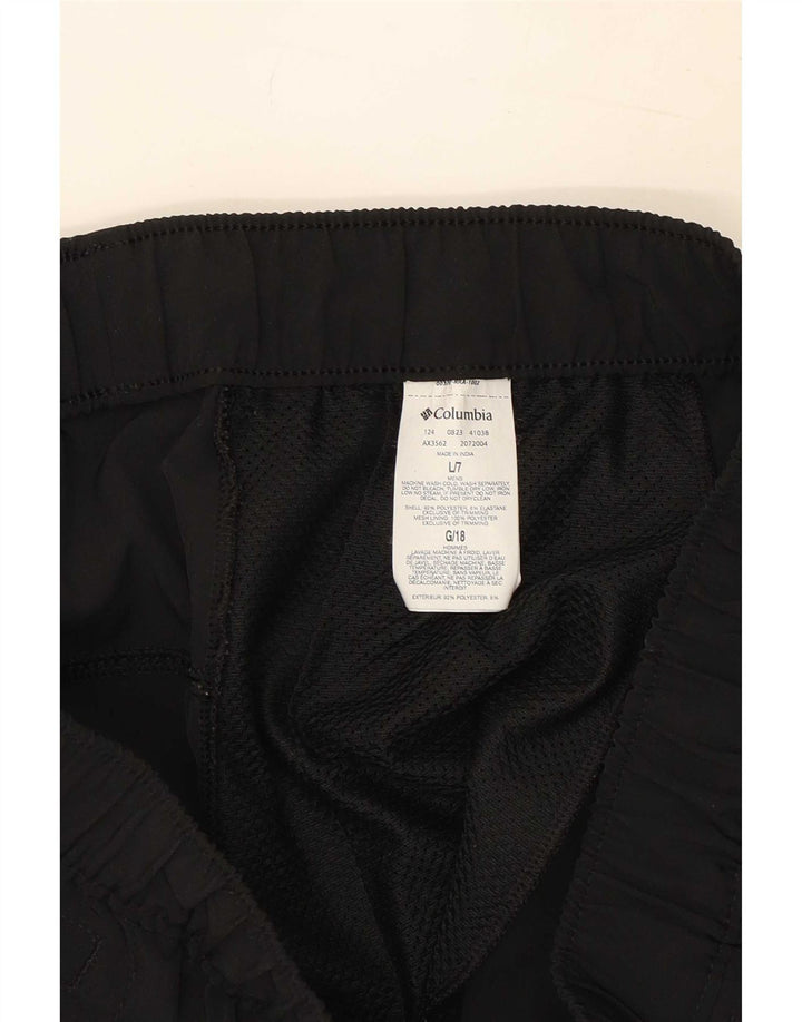 Pantalones cortos deportivos Columbia para hombre, poliéster negro grande