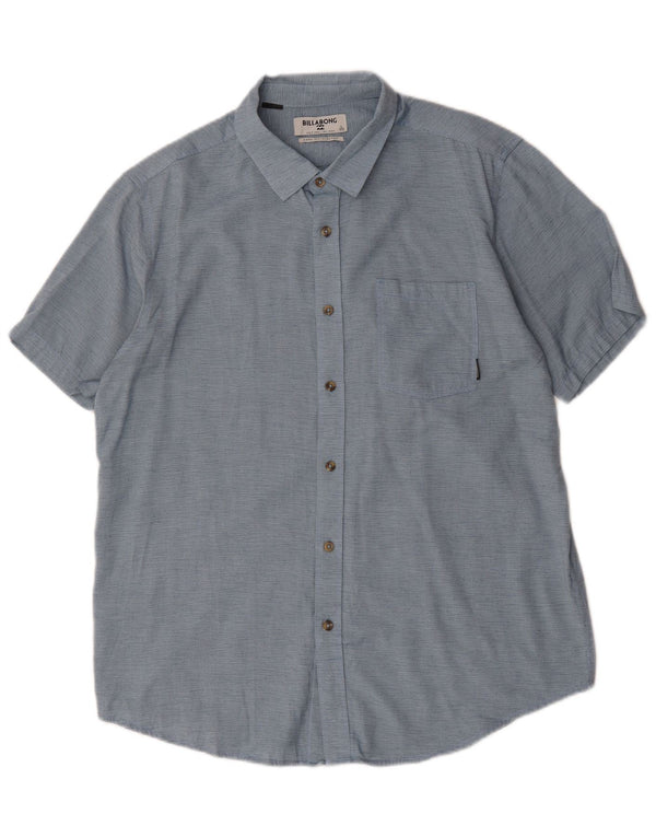 Billabong Camisa de manga corta Core Fit para hombre, talla grande, azul